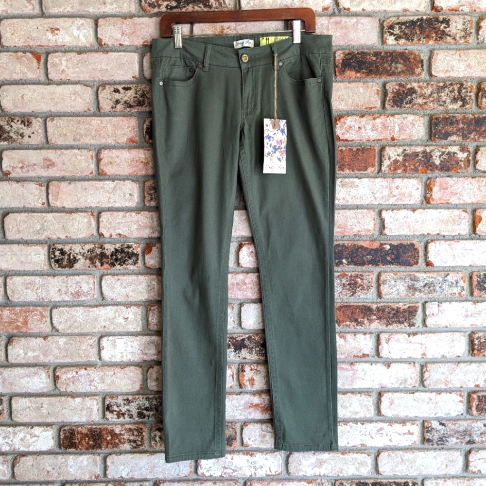 🌲 Indigo Rein Green Skinny Jeans 11